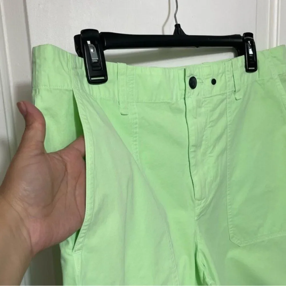 Rag & Bone Cliffe Peached Cotton Field Shorts in Green Size 33